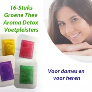 16-Stuks Groene Thee Aroma Detox Voetpleisters