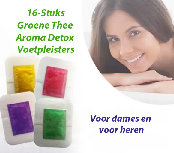 16-Stuks Groene Thee Aroma Detox Voetpleisters - Afbeelding 2