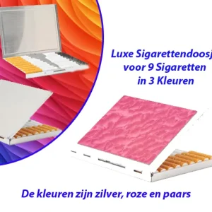 Luxe Sigarettendoosje voor 9 Sigaretten in 3 Kleuren