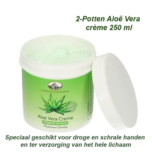 2-Potten Aloë Vera Crème 250 ml - Afbeelding 3