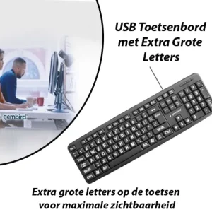USB Toetsenbord met Extra Grote Letters