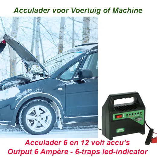 Acculader voor Voertuig of Machine 6V & 12V – Veilig & Snel Opladen - Afbeelding 4
