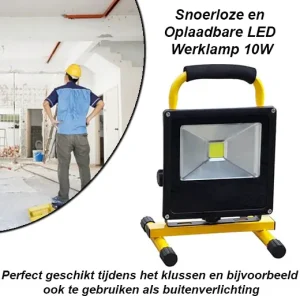 Snoerloze en Oplaadbare LED Werklamp 10W