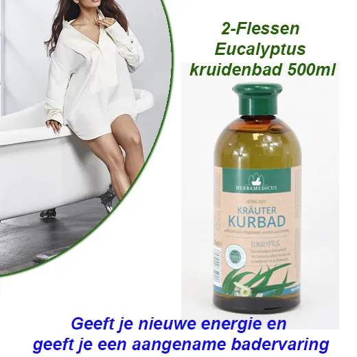 2-Flessen Eucalyptus kruidenbad 500ml - Afbeelding 6