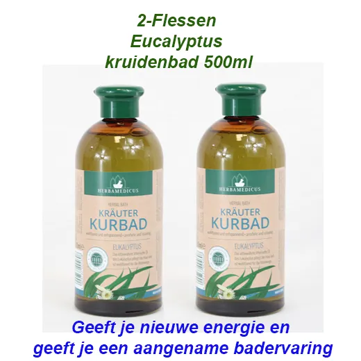 2-Flessen Eucalyptus kruidenbad 500ml - Afbeelding 5