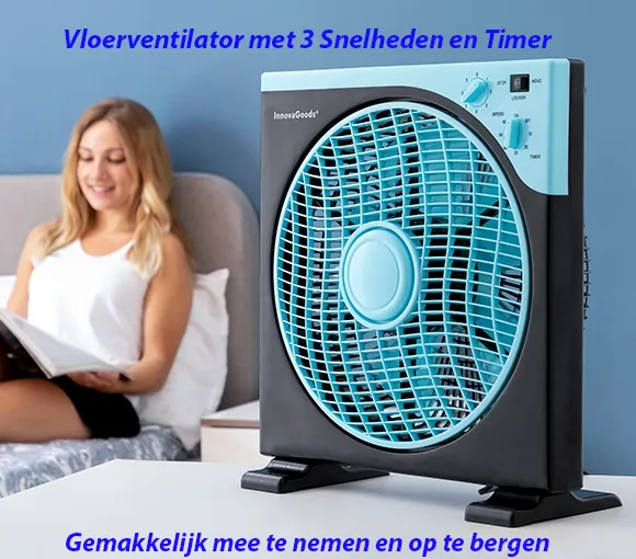 Vloerventilator met 3 Snelheden en Timer - Afbeelding 3