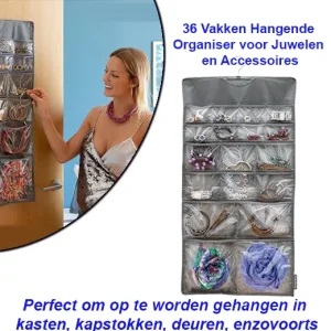 36 Vakken Hangende Organiser voor Juwelen en Accessoires