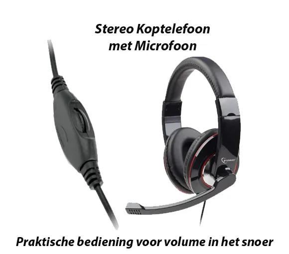 Stereo Koptelefoon met Microfoon Kleur Zwart - Afbeelding 3