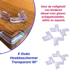 8 Stuks Hoekbeschermer Transparant 90°