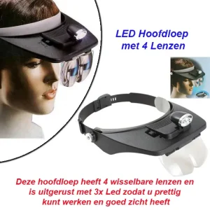 LED Hoofdloep met 4 Lenzen
