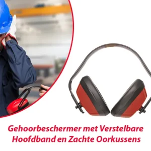 2-Stuks Gehoorbeschermer met Verstelbare Hoofdband en Zachte Oorkussens