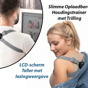 Slimme Oplaadbare Houdingstrainer met Trilling