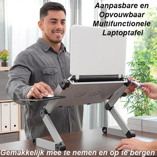 Aanpasbare en Opvouwbaar Multifunctionele Laptoptafel - Afbeelding 6