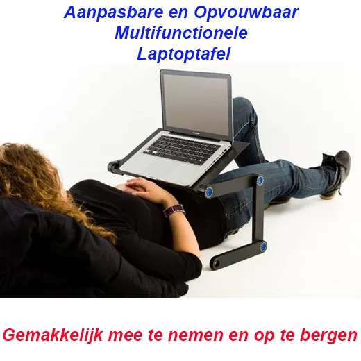 Aanpasbare en Opvouwbaar Multifunctionele Laptoptafel - Afbeelding 5