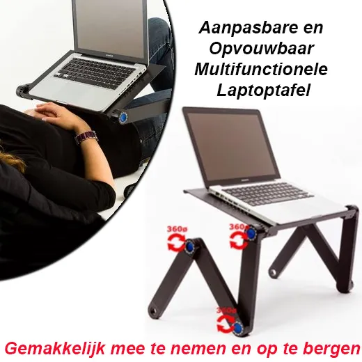 Aanpasbare en Opvouwbaar Multifunctionele Laptoptafel - Afbeelding 2