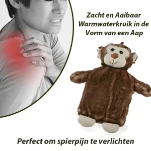 Zacht en Aaibaar Warmwaterkruik in de Vorm van een Aap