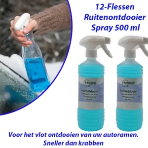 12-Flessen Ruitenontdooier Spray 500 ml