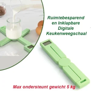 Ruimtebesparend en Inklapbare Digitale Keukenweegschaal