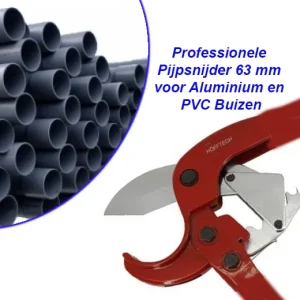 Professionele Pijpsnijder 63 mm voor Aluminium en PVC Buizen