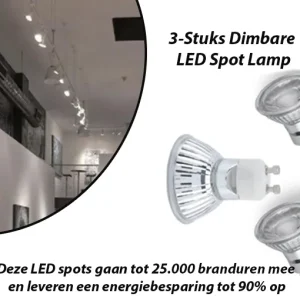3-Stuks Dimbare LED Spot Lamp