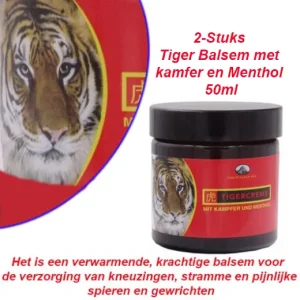 2-Potten Tiger Balsem met kamfer en Menthol (50ml)