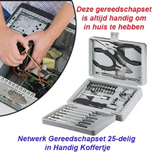 Netwerk Gereedschapset 25-Delig in Handig Koffertje