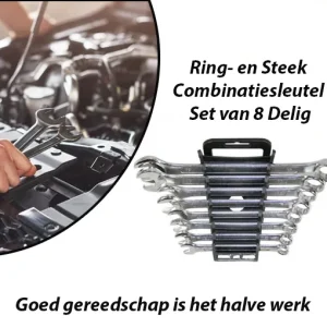 Ring- en Steek Combinatiesleutel Set van 8 Delig