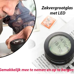 Zakvergrootglas met LED