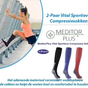 2-Paar Vital Sportieve Compressiesokken
