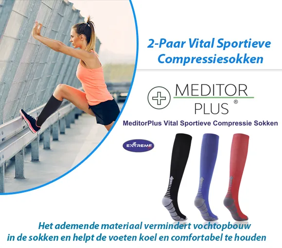 2-Paar Vital Sportieve Compressiesokken