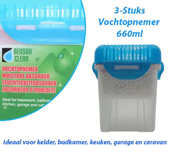 3-Stuks Vochtopnemer 660ml