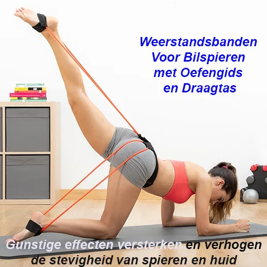 Weerstandsbanden Voor Bilspieren met Oefengids en Draagtas - Afbeelding 5