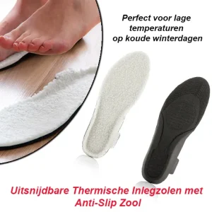 Uitsnijdbare Thermische Inlegzolen met Anti-Slip Zool