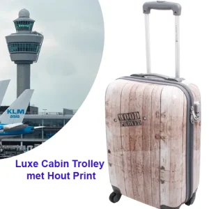 Luxe Cabin Trolley met Hout Print