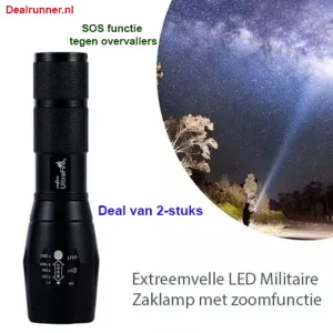 Zaklamp Tactical Superbeam – Extreemfelle LED Militaire Zaklamp (2-stuks)