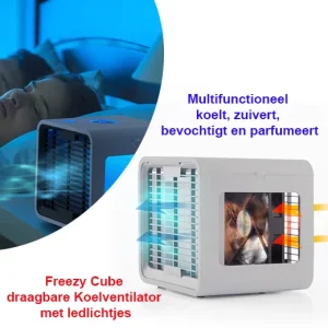 Freezy Cube draagbare verdampende mini-luchtcooler / Koelventilator  met ledlichtjes