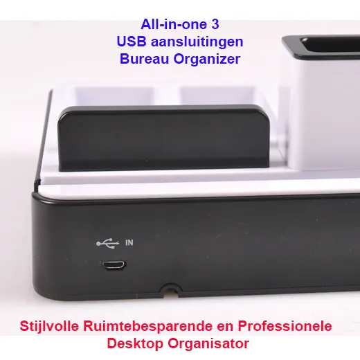 All-in-one 3-USB aansluitingen Bureau Organizer - Afbeelding 5
