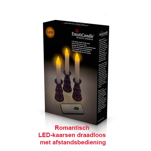 Romantisch Led-kaarsen draadloos met afstandsbediening (pak van 3) - Afbeelding 5