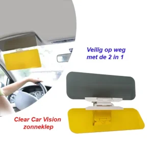 Veilig op weg met de 2 in 1 Clear Car Vision zonneklep
