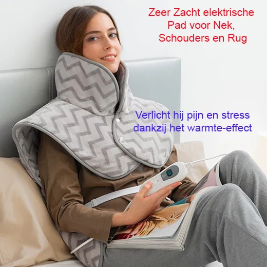 Zeer Zacht elektrische Pad voor Nek, Schouders en Rug - Afbeelding 5