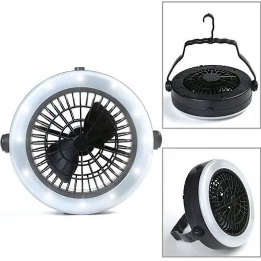 Draagbare ventilator met led verlichting in één - Afbeelding 4