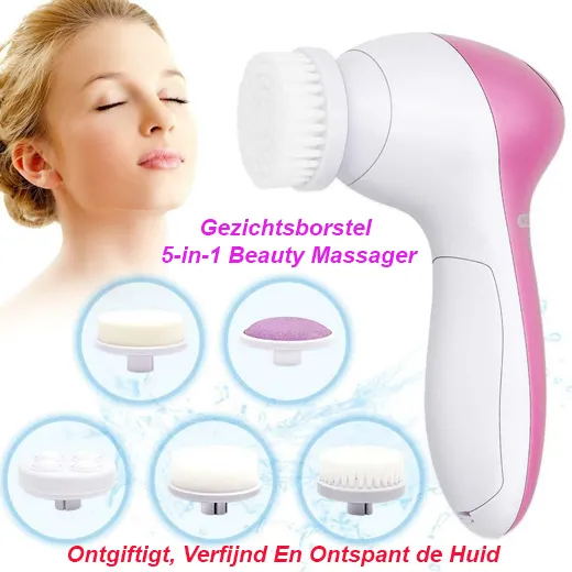 Gezichtsborstel 5-in-1 Beauty Massager - Afbeelding 4