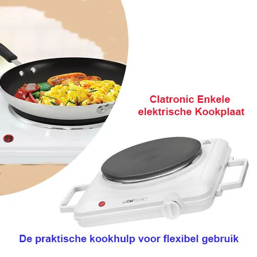 Clatronic Elektrische Kookplaat 1-Pits 1500 W - Afbeelding 2