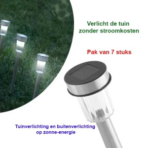 Tuinverlichting en buitenverlichting op zonne-energie ( Pak van 7 stuks )