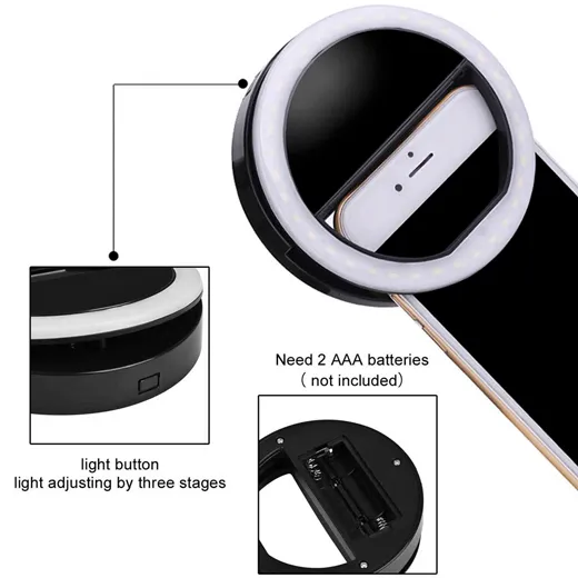 Maak de beste selfies met LED Selfie Ring clip - Afbeelding 5