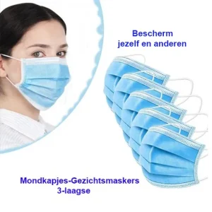 100-Stuks Mondkapjes-Gezichtsmaskers 3-laagse