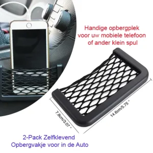 2-Pack Zelfklevend Opbergvakje voor in de Auto