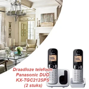 Draadloze telefoon Panasonic DUO KX-TGC212SPS (2 stuks)