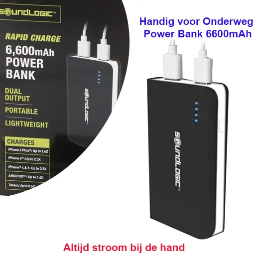 Handig voor Onderweg Power Bank 6600mAh - Afbeelding 5