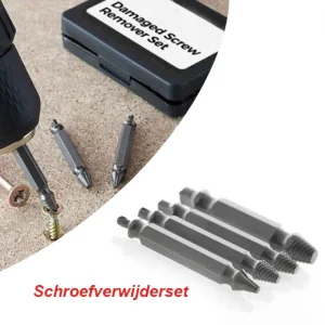 Verwijder beschadigde en doorgedraaide schroeven met dit Schroefverwijderset